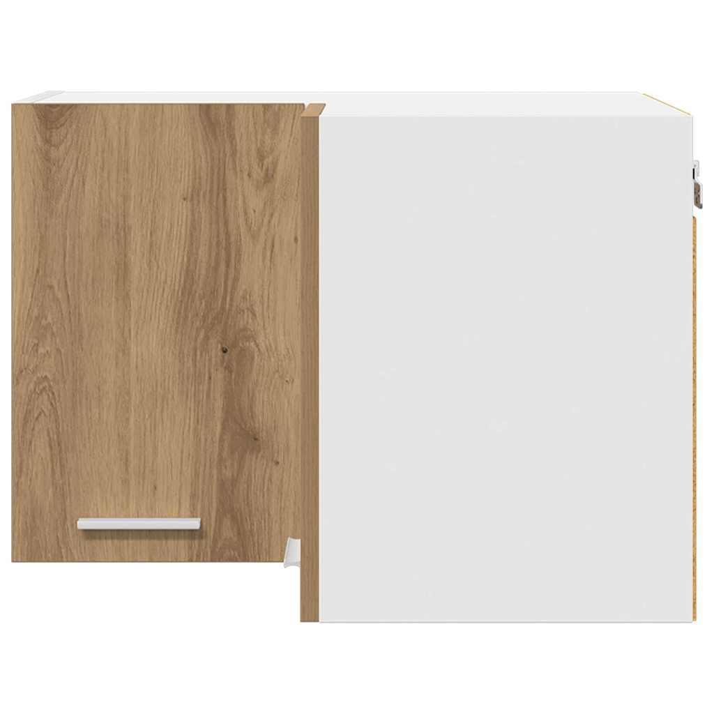 Hanging Cabinet Riga Artisan Oak and White 57 x 57 x 40 cm